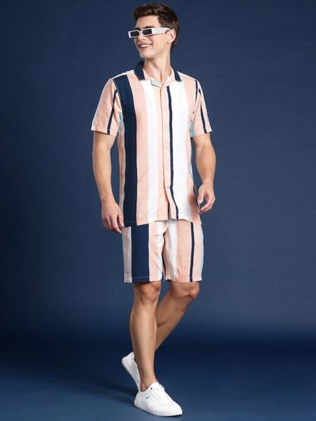 Men Striped Co-Ords