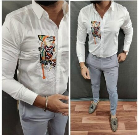Designer Shirt Lycra Trouser Combo for Men