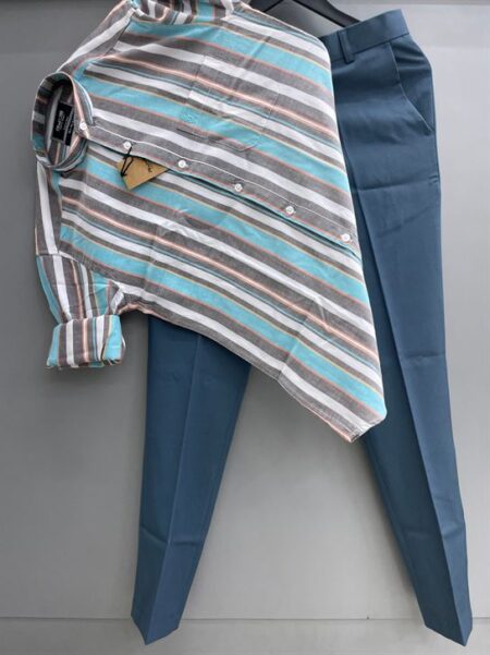 Striped Shirt & Trouser Pant Combo