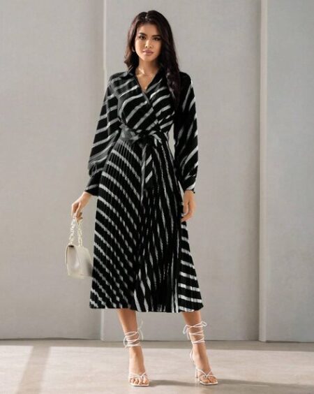 Stripes A-Line Dress